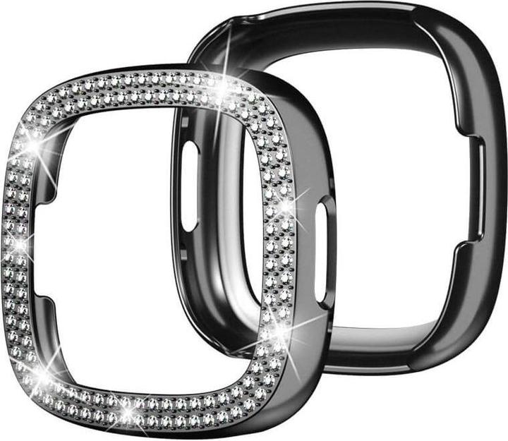 Image du produit Cover-Discount Fitbit Versa 4 / Sense 2 - Glitter Strass Protection Case noir