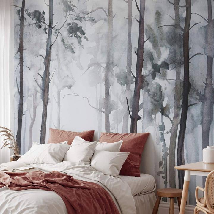 Actual product image Trenddeko Watercolor forest (144 x 260 cm)