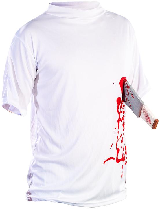 Infactory Halloween T-Shirt Machete in der Brust (M)