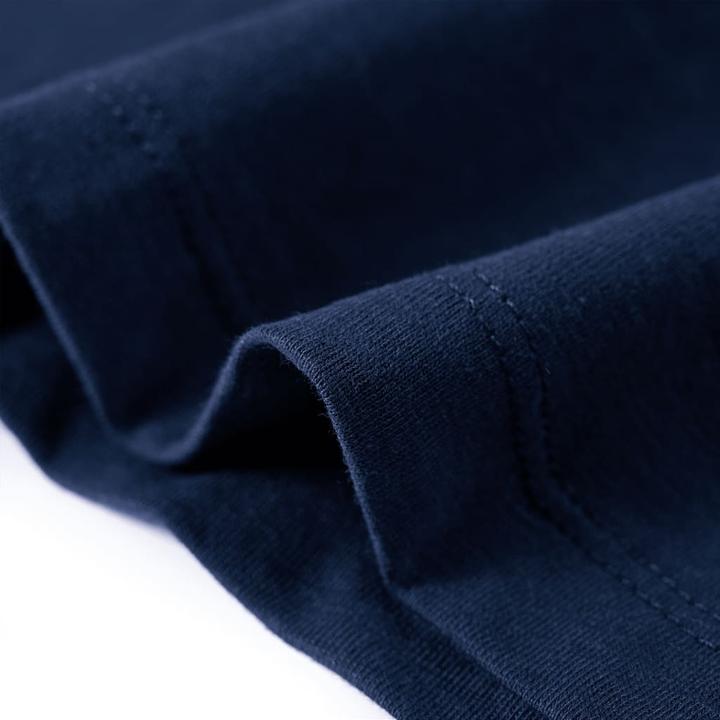 Actual product image VidaXL Children's long-sleeved shirt navy blue melange 116,Material: 100 (116)