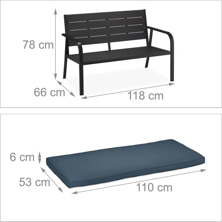 Image du produit Relaxdays Banc de jardin
