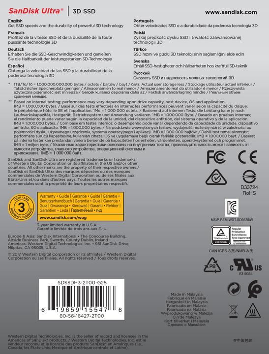 Actual product image SanDisk Ultra 3D (2000 GB, 2.5")