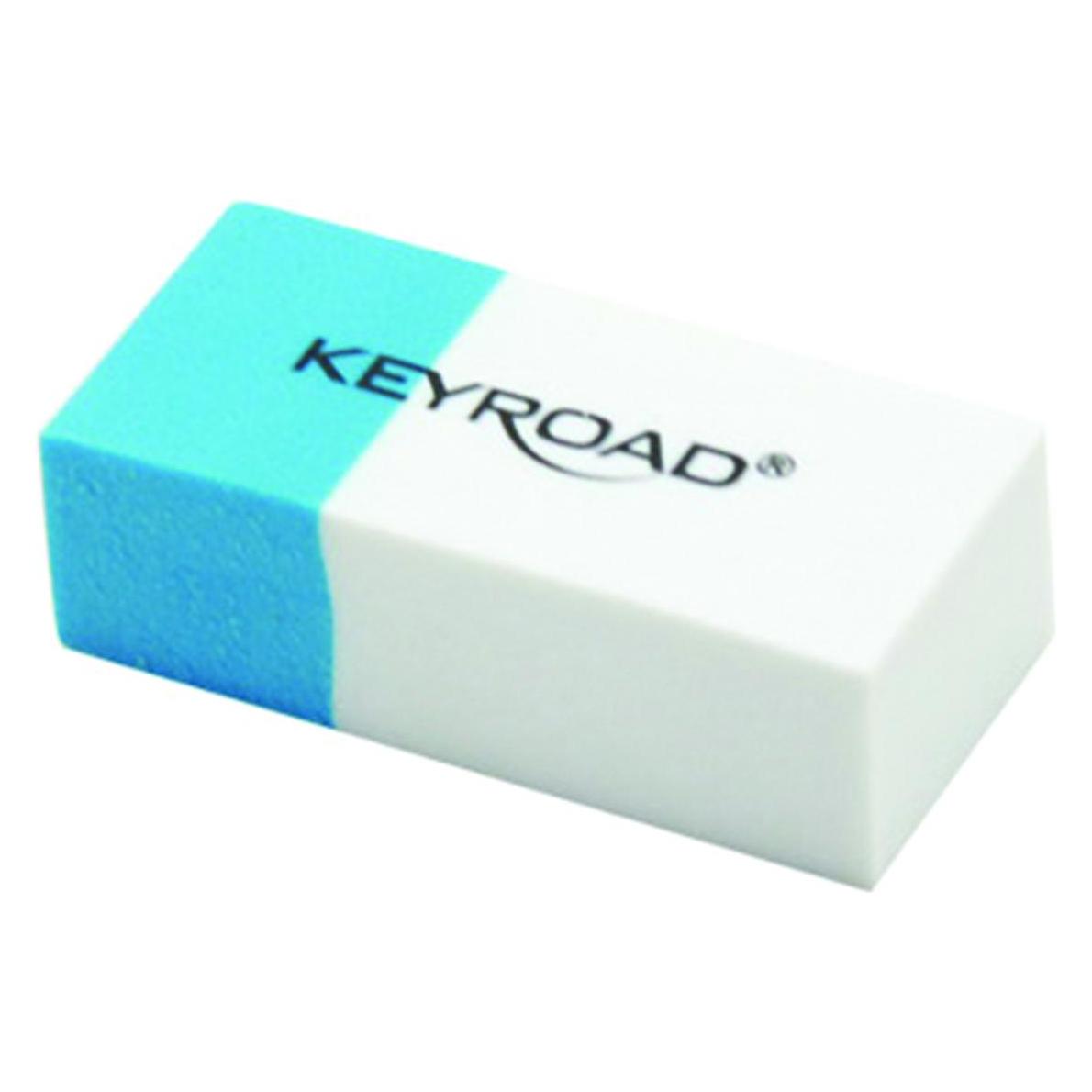 KEYROAD Gomme TEC/Gomme per matita colorata/20 pezzi, confezionate in display/colore: bianco/ideale per la scuola e l'ufficio
