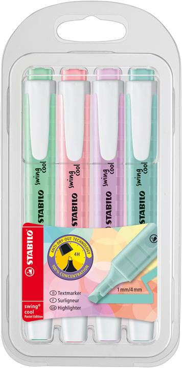 Actual product image STABILO swing cool Pastel highlighter (Pastel, 4 mm, 4 x)