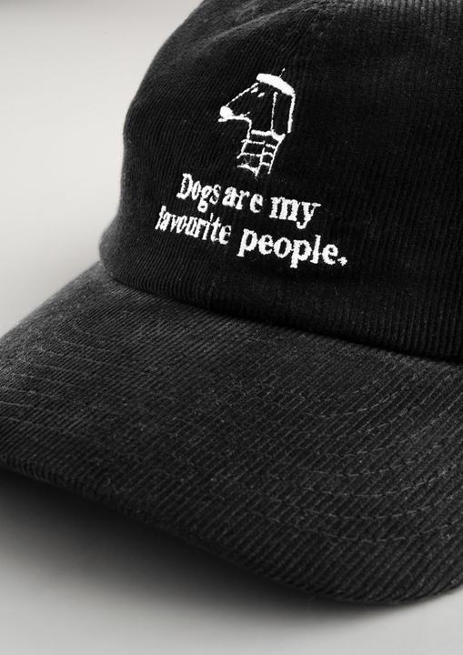 Immagine prodotto Plakativ «Dogs are my favourite people» Corduroy Cap Black