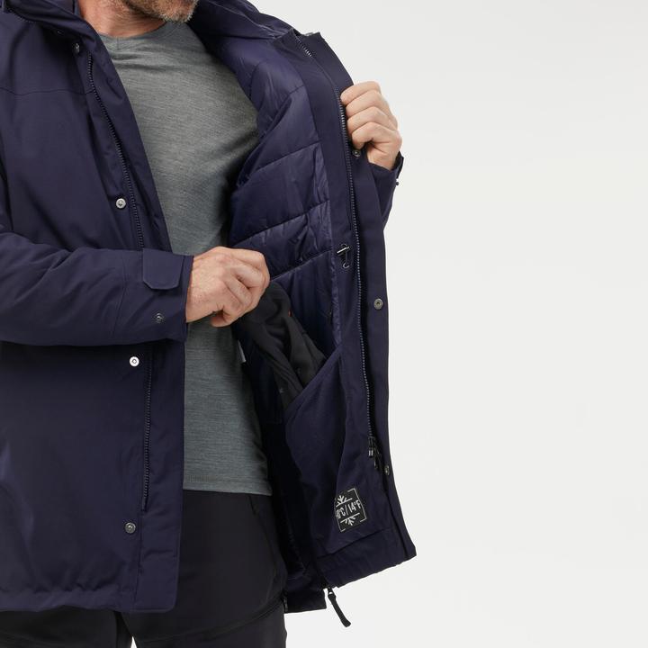 Produktbild Quechua Parka Winterjacke Herren warm bis -10 °C wasserdicht Winterwandern - SH500 blau (M)