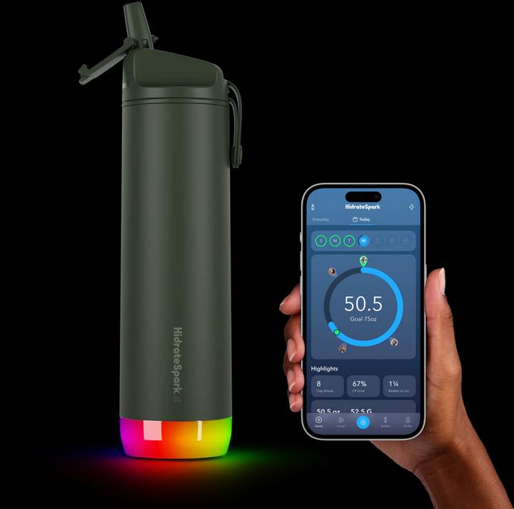 Produktbild HidrateSpark Hidrate Spark Steel 21 oz. Straw Forest Green - LIMITED EDITION (0.62 l)