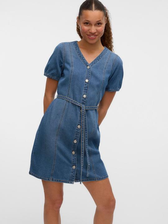 Actual product image Vero Moda Vmjanet Ss V-Neck Short Denim Dress Noos (XS)