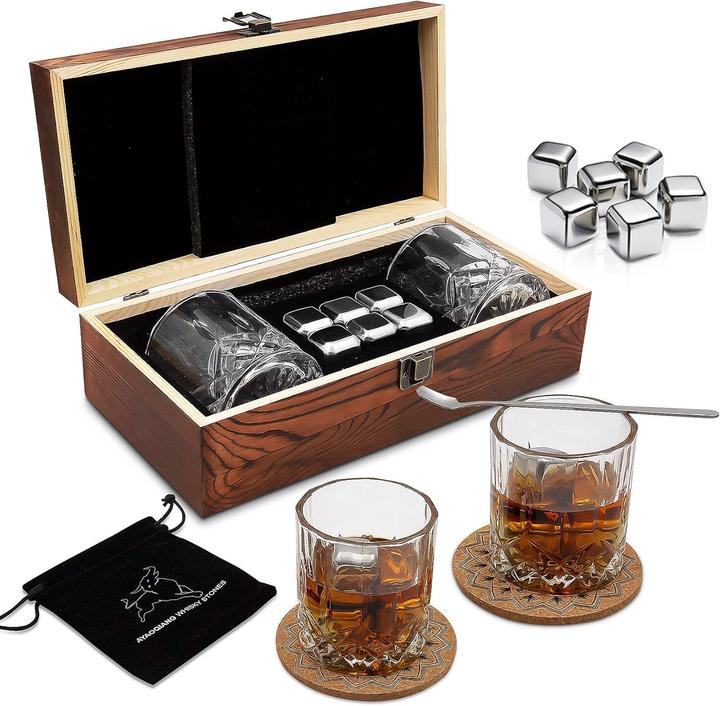 Actual product image Ayaoqiang Whisky Steine Geschenkset (6 x, Whisky glass)