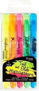Twist and Glide 5 Piece Gel Highlighter Set
