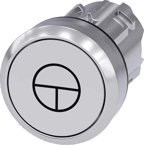 Produktbild Siemens Drucktaster Front 1f ws Ř22mm rnd 3SU1050-0AB60-0AB0