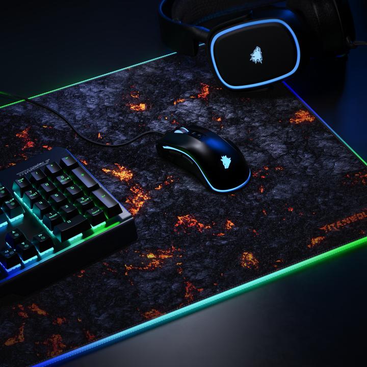 Immagine prodotto Titanwolf Tappetino per mouse da gioco, tappetino per mouse XL RGB 900 x 400 mm, migliora precisione e