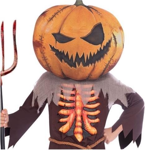 Actual product image Amscan Children's costume Scary Pumpkin Big Head10-12years (10, 11, 12)