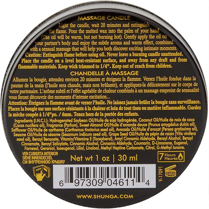 Actual product image Shunga Massage candle (30 ml)