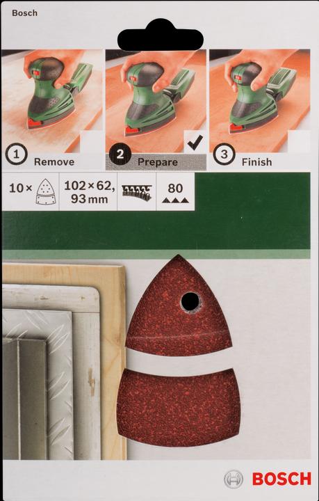 Produktbild Bosch Zubehör 10tlg. Schleifblatt-Set für Multischleifer K = 80 (80)