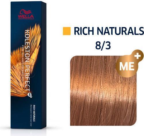 Actual product image Wella Koleston Perfect Me+ Rich Naturals (8/3 light blonde natural-gold)