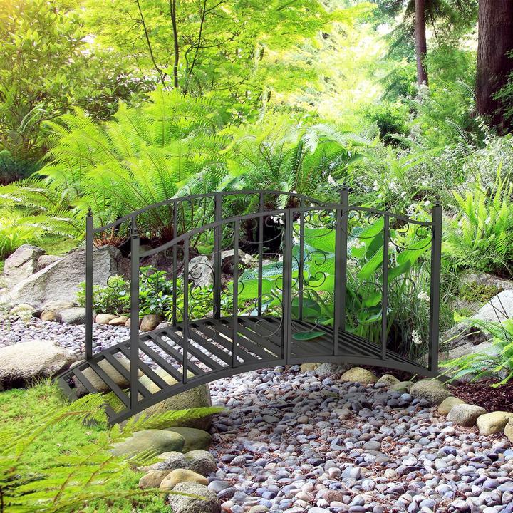 Actual product image Outsunny Garden bridge with ornamental railing