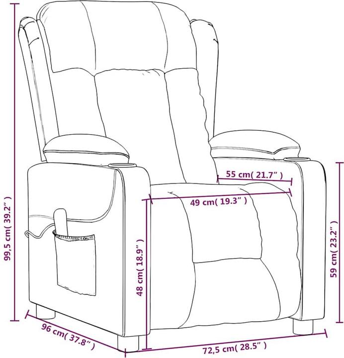 Image du produit VidaXL Fauteuil de massage électrique