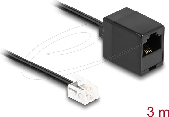 Immagine prodotto Delock Cavo telefonico da spina RJ11 a presa RJ45 nero 3 m