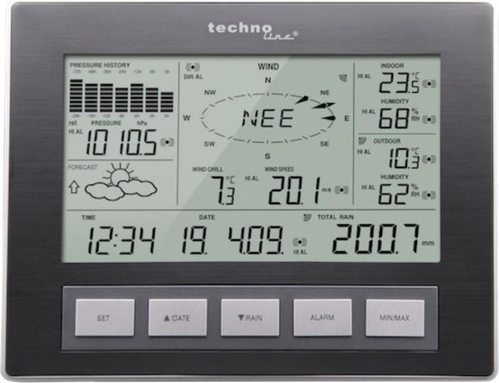 Produktbild Technoline WS 2816 Profi Funk Wetterstation mit Windmesser Regenmesser