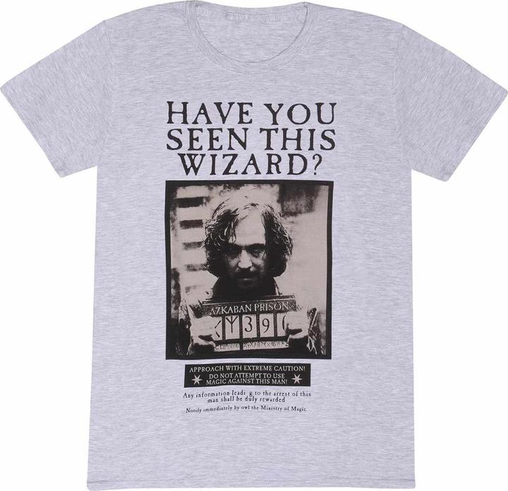 Actual product image Unisex Adult Sirius Black Wanted Poster T-Shirt (XL)