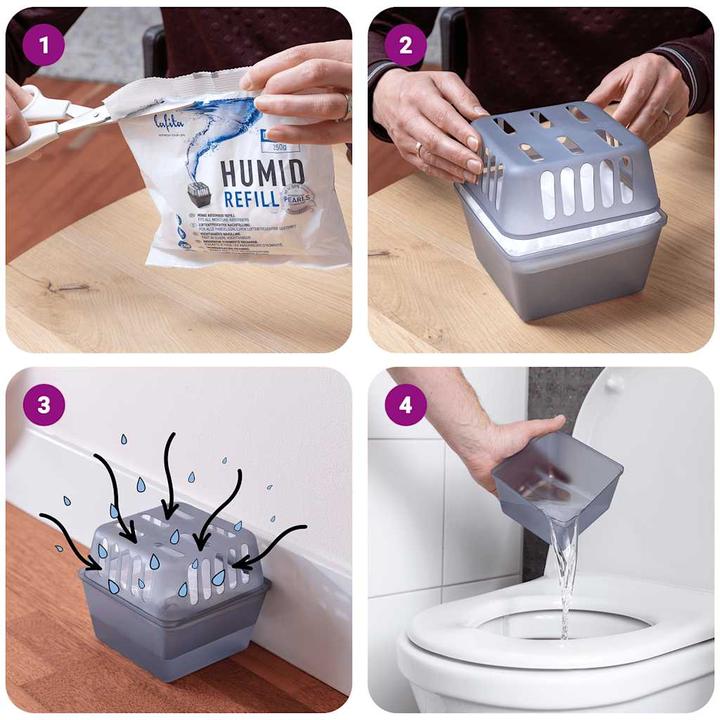 Image du produit VidaXL Déshumidificateur avec sachets de recharge 4 pcs. 450 g Humidité Absorbeur