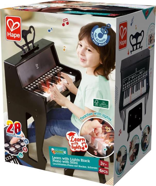 Image du produit Hape Piano à touches lumineuses avec tabouret (Multilingue)