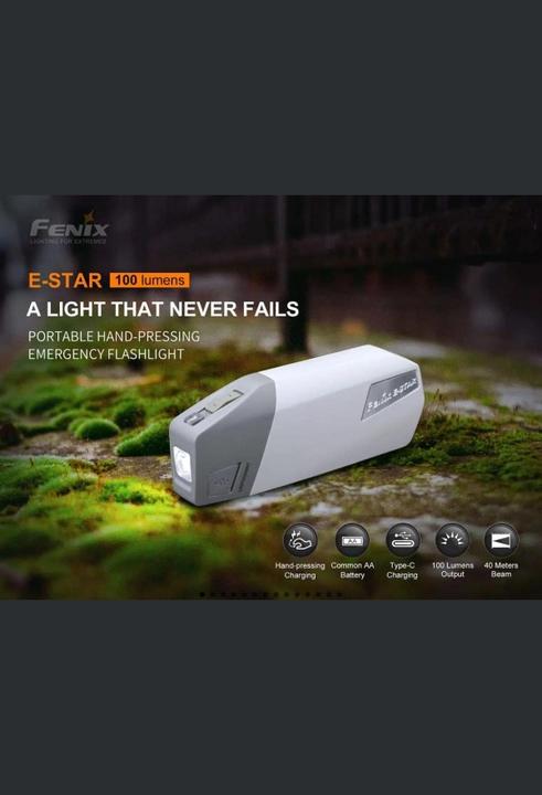 Image du produit Fenix Lampe de poche rechargeable E-STAR (12.70 cm, 100 lm)