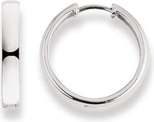 Produktbild Natsumi Schmuck Klappcreolen Weissgold 18K/750 Ø 19mm Gerundet (750/18 K Weissgold)