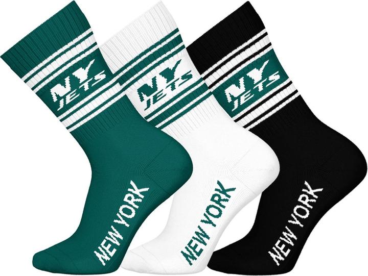 Immagine prodotto Barefoot New York Jets 3pk Crew Socks 43-46 (43 - 46)