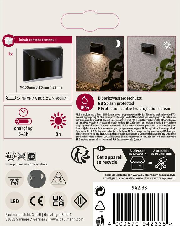 Produktbild Paulmann Elliot (7 lm, IP44)