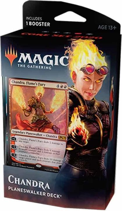 Actual product image Magic the Gathering Core Set 2020 Planeswalker Chandra - - EN (English, Booster Pack)