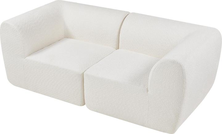 Produktbild En.Casa Modular Sofa 2-Sitzer Hurvas Bouclé Cremeweiss