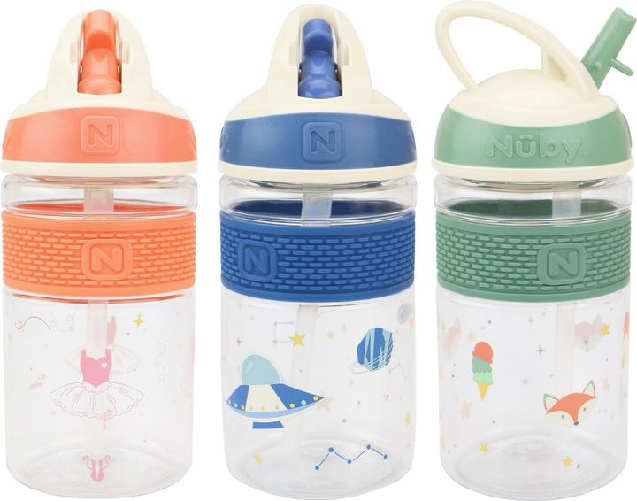 Actual product image Nuby TRITAN drinking straw cup with hard mouthpiece and handle (360 ml)