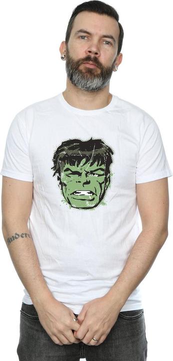Image du produit - T-shirt INCREDIBLE HULK DISTRESSED FACE - Homme (S)