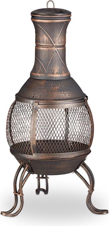 Actual product image Relaxdays Chiminea With Fire Poker