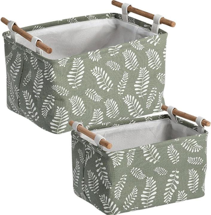 Actual product image Zeller Present Storage Basket 30x21x18green (1 x, 30.5 x 21 x 18 cm)