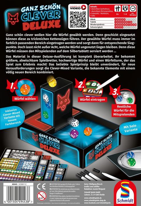 Produktbild Schmidt Spiele Ganz schön Clever Deluxe (Deutsch)