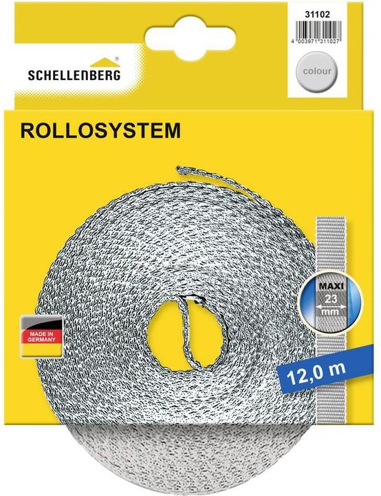 Produktbild Schellenberg Rollladengurt Maxi 31102, 23mm/12m, grau (Rollladengurt)