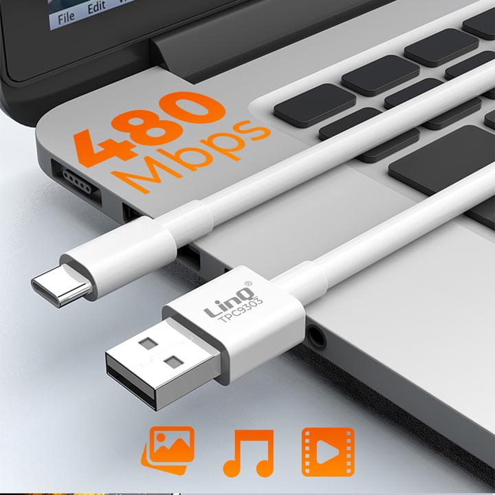 Actual product image LinQ USB-C cable 5A, 3m long (0.30 m)