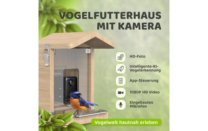 Actual product image Sanilu Clean Sanilu Vogelfutterhaus mit Kamera ohne Solarpanel, Grundfarbe