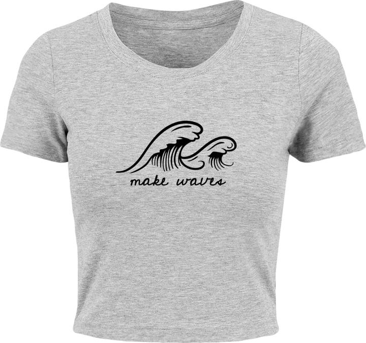 Produktbild Merchcode Ladies Summer - Make waves Cropped Tee - 118793 (M)