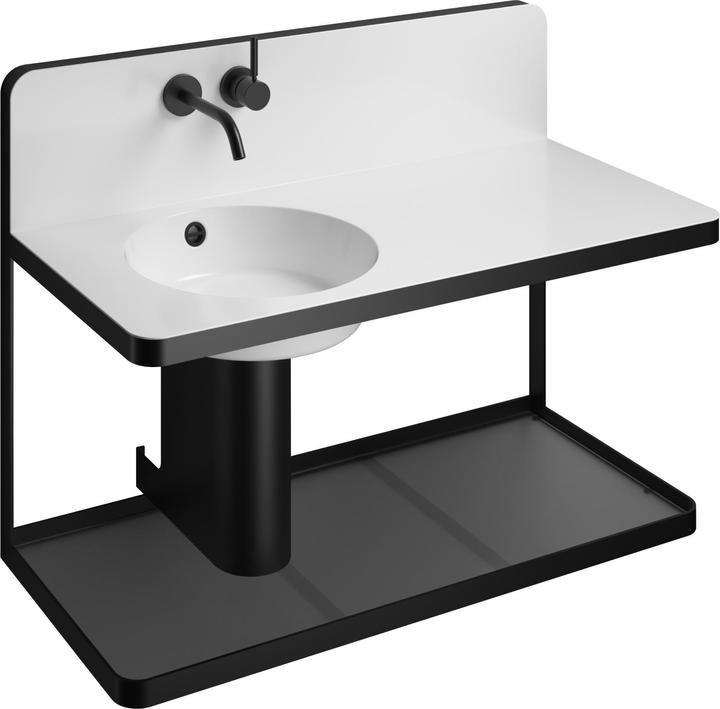 Image du produit Alape Steel 19 Plan de toilette pour la rénovation WP.S19L.1R, L:1000mm, H:740mm, P:490mm, vasque r (490 mm, 1000 mm)