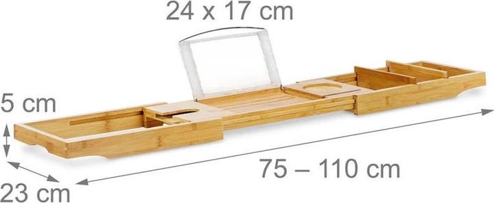 Actual product image Ruhhy Adjustable Bamboo Eco Bathroom Shelf
