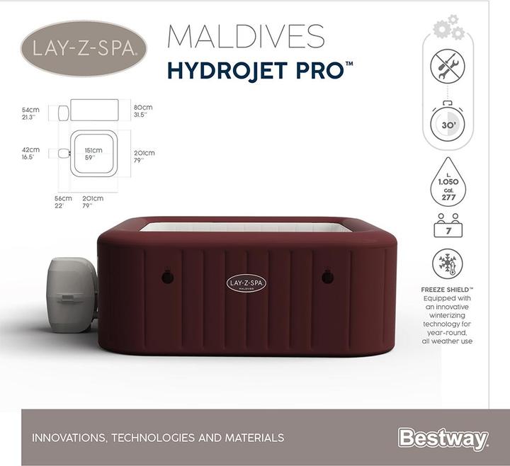 Produktbild Bestway Lay-Z-Spa Maldives HydroJet Pro (7 Pers.)