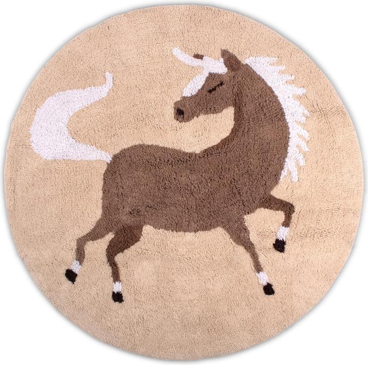 Immagine prodotto Filibabba Tappeto a pelo corto - Henry il cavallo (100 x 100 x 2 cm)
