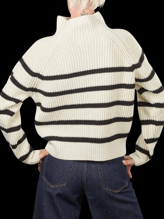 Produktbild Drykorn Stand-Up Collar Cynara Pullover Stripes Off White (S)