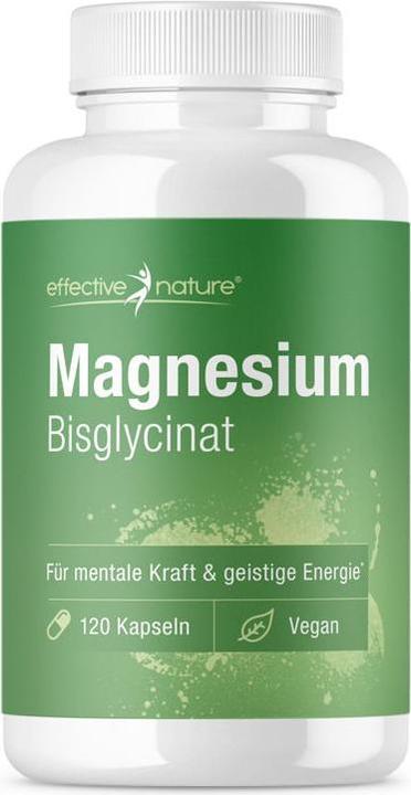 Effective Nature Magnesium Bisglycinat (120 Stück, Kapseln, 79 g)