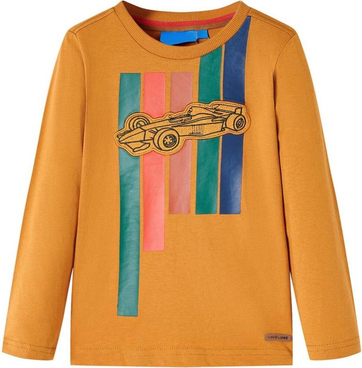 Image du produit VidaXL T-shirt manches longues enfant Ocre foncé 92,Matière : 100 (92)