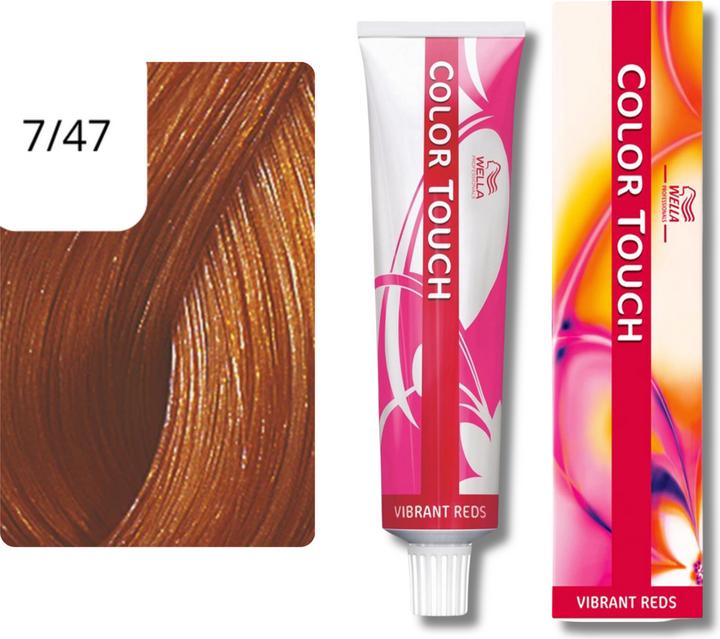 Actual product image Wella Color Touch Vibrant Reds (7/47 Medium blonde Red-Brown)